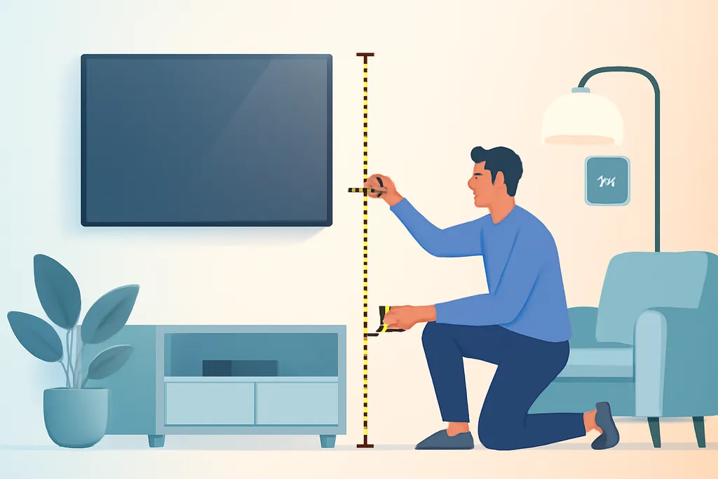 Chiều cao lắp đặt tivi treo tường chuẩn xác cho mọi phòng