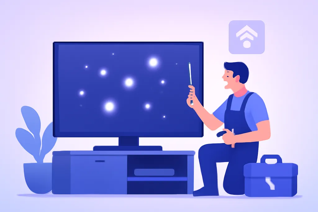 Hướng dẫn sửa lỗi màn hình tivi bị đốm sáng