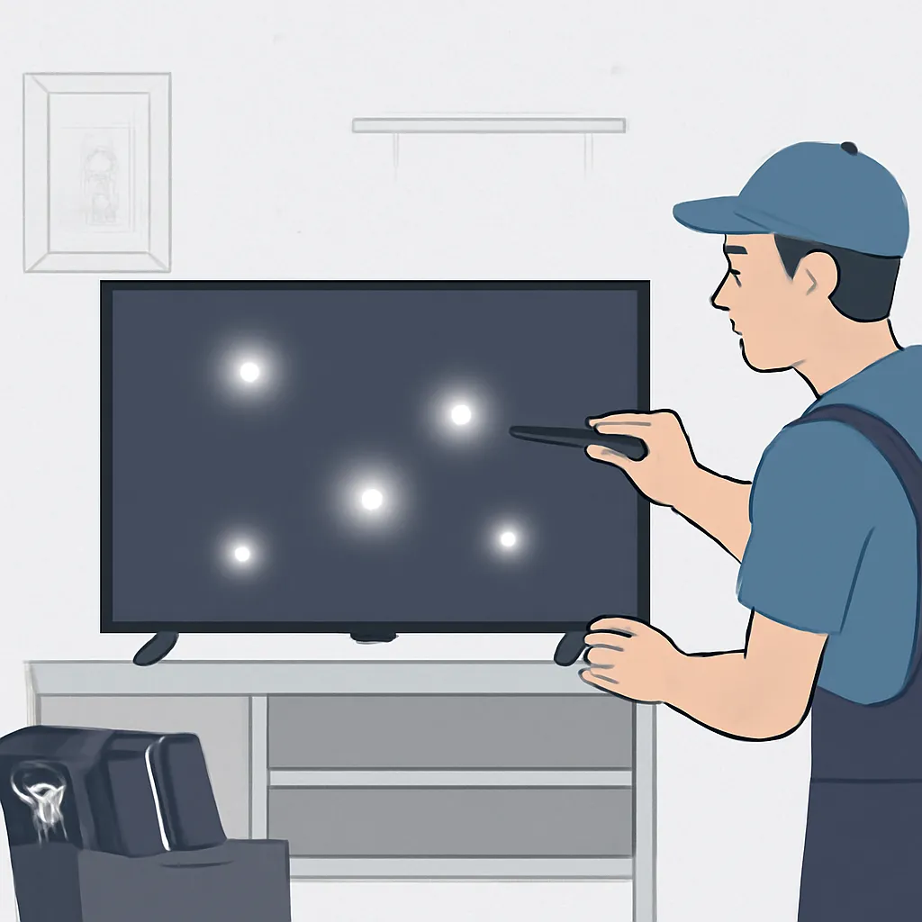 Cách khắc phục màn hình tivi bị đốm sáng