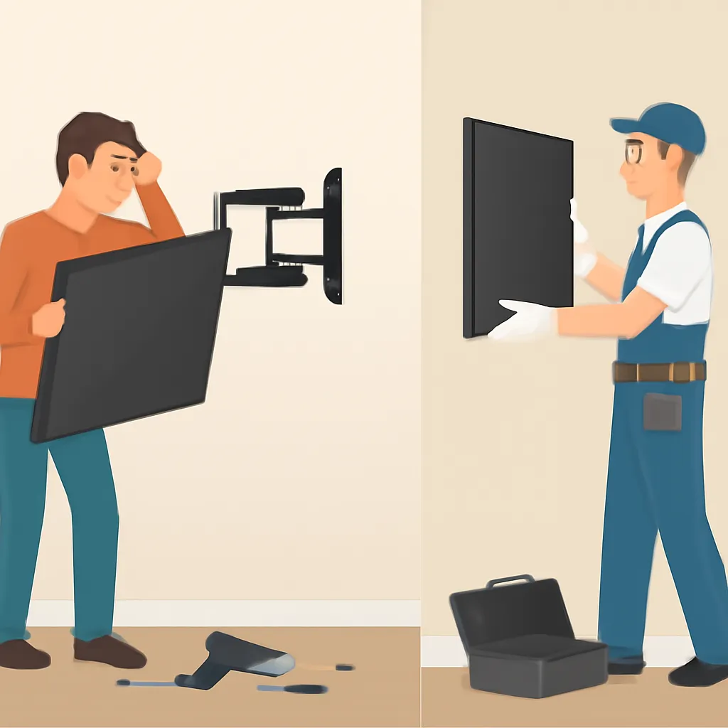 Tại sao nên gọi thợ treo tivi tường chuyên nghiệp thay vì tự làm?