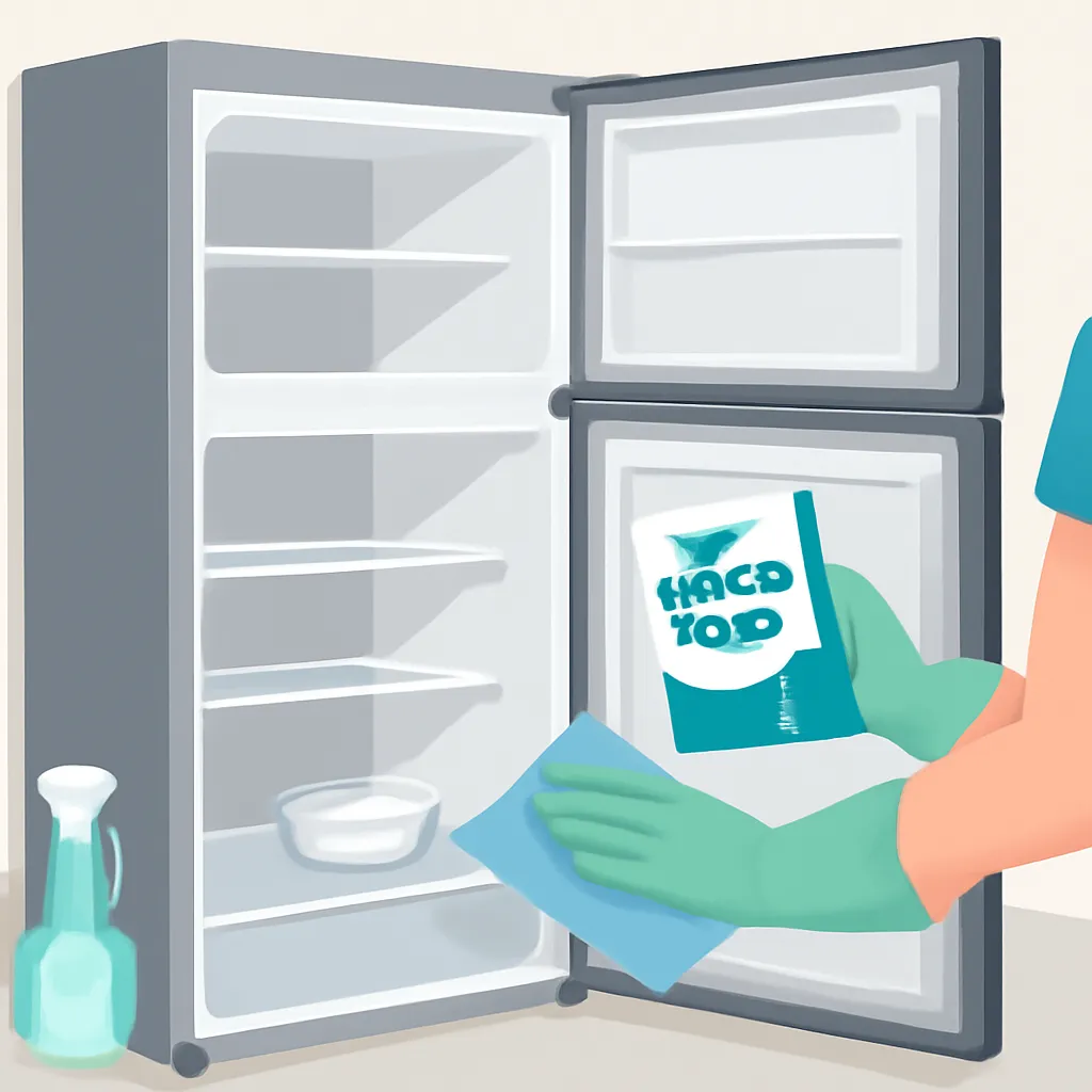 vệ sinh tủ lạnh lâu không dùng bằng bột baking soda