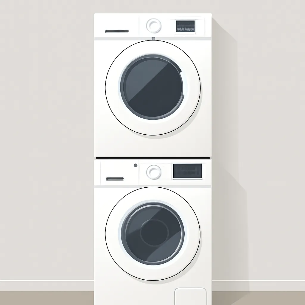có nên đặt máy sấy trên máy giặt