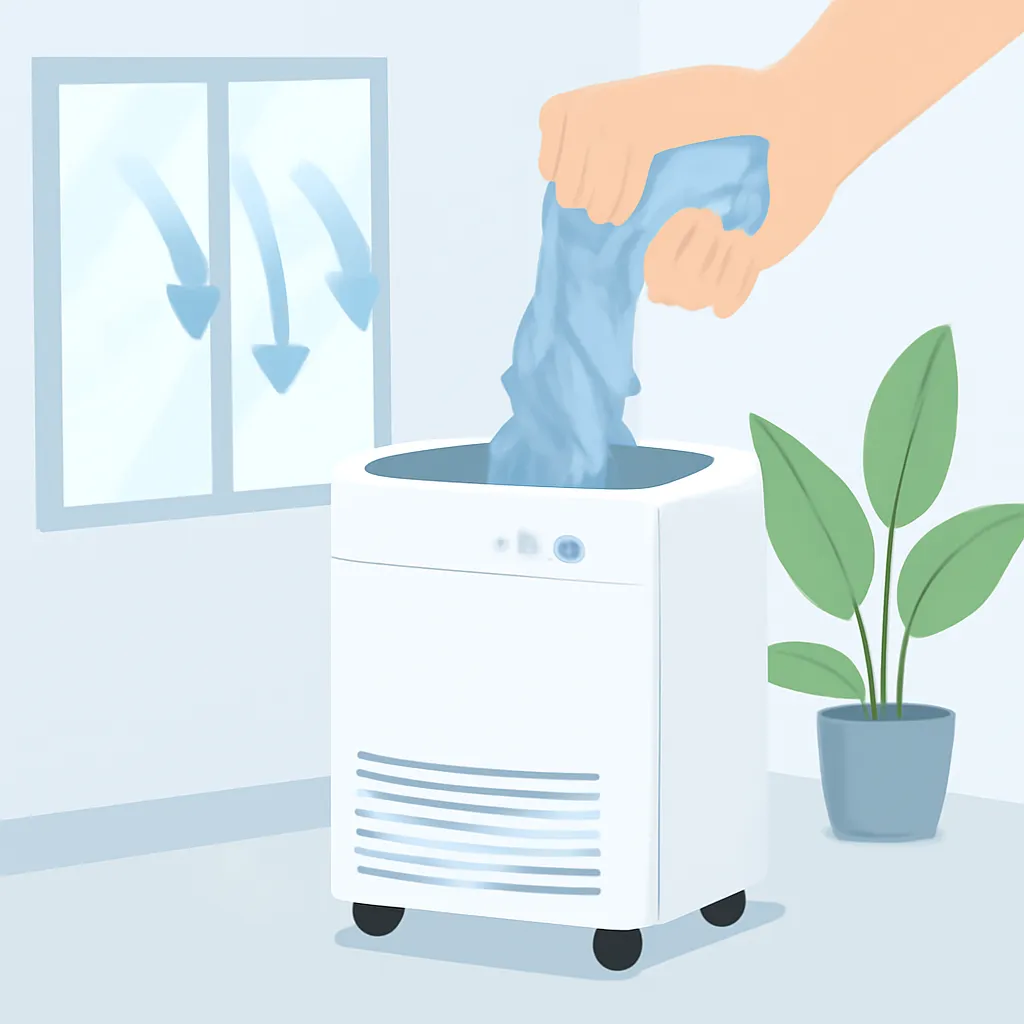 Cách giảm độ ẩm trong phòng bằng giẻ khô