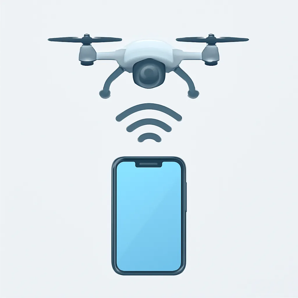 kết nối flycam drone với điện thoại