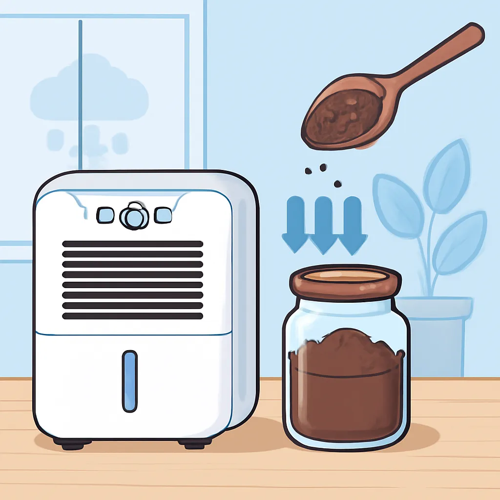 Cách giảm độ ẩm phòng bằng bã cà phê