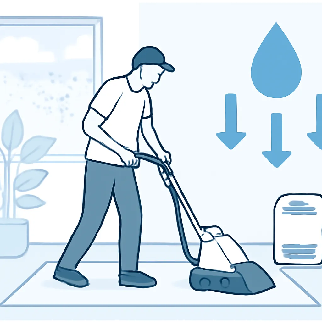 Cách làm giảm độ ẩm trong nhà bằng việc vệ sinh thảm