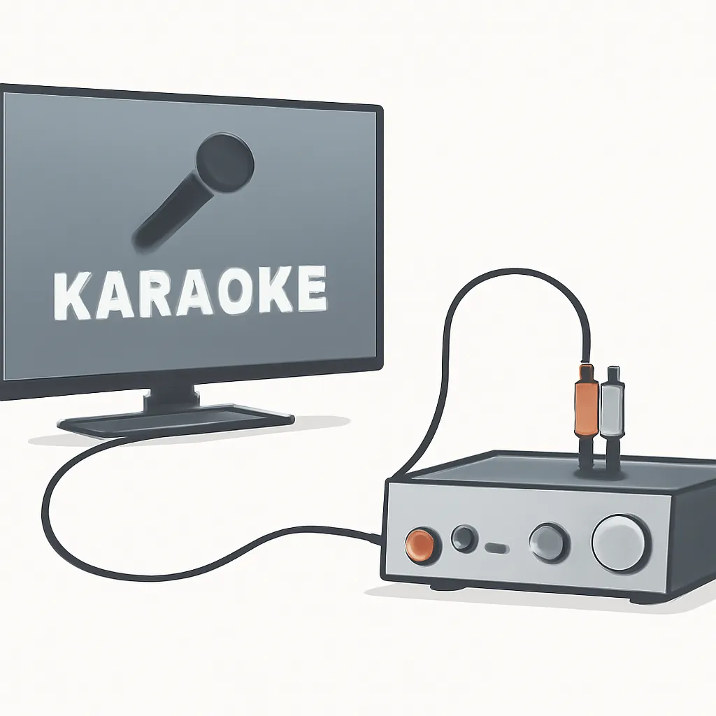 cách kết nối tivi với amply để hát karaoke