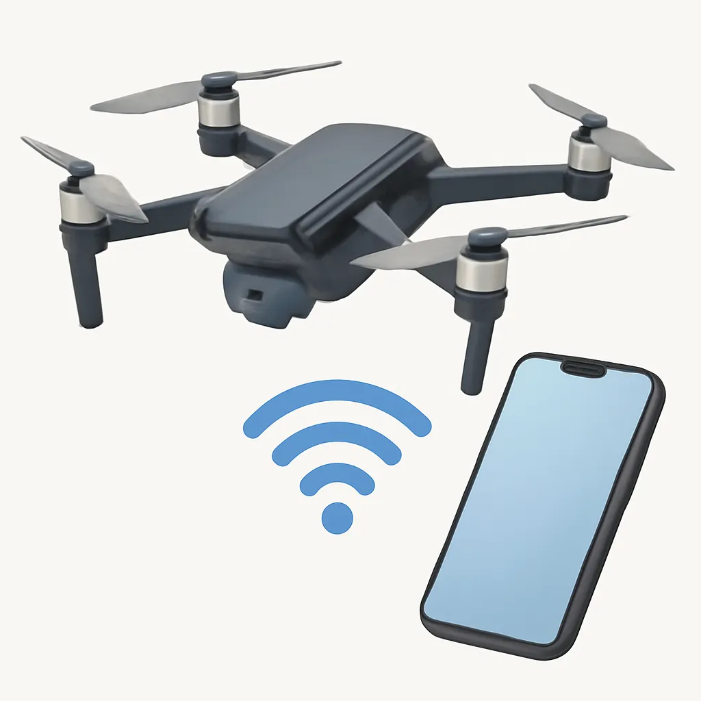 kết nối flycam drone với điện thoại