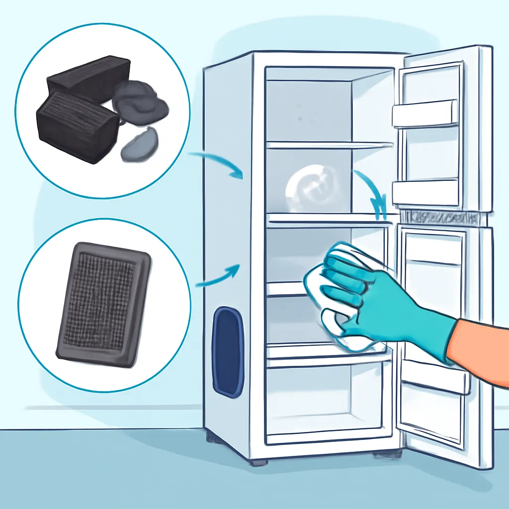 vệ sinh tủ lạnh lâu không dùng bằng than củi và thanh hoạt tính