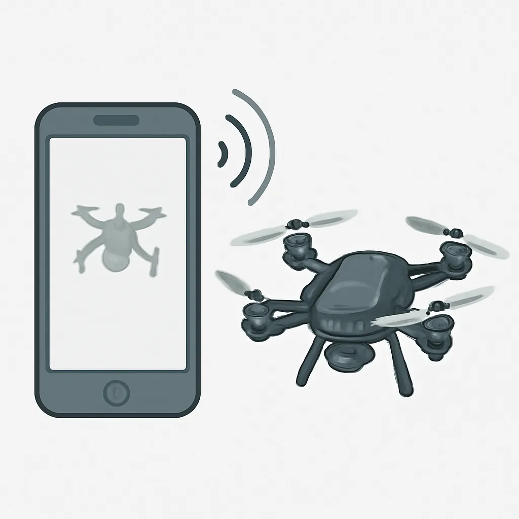 kết nối flycam drone với điện thoại