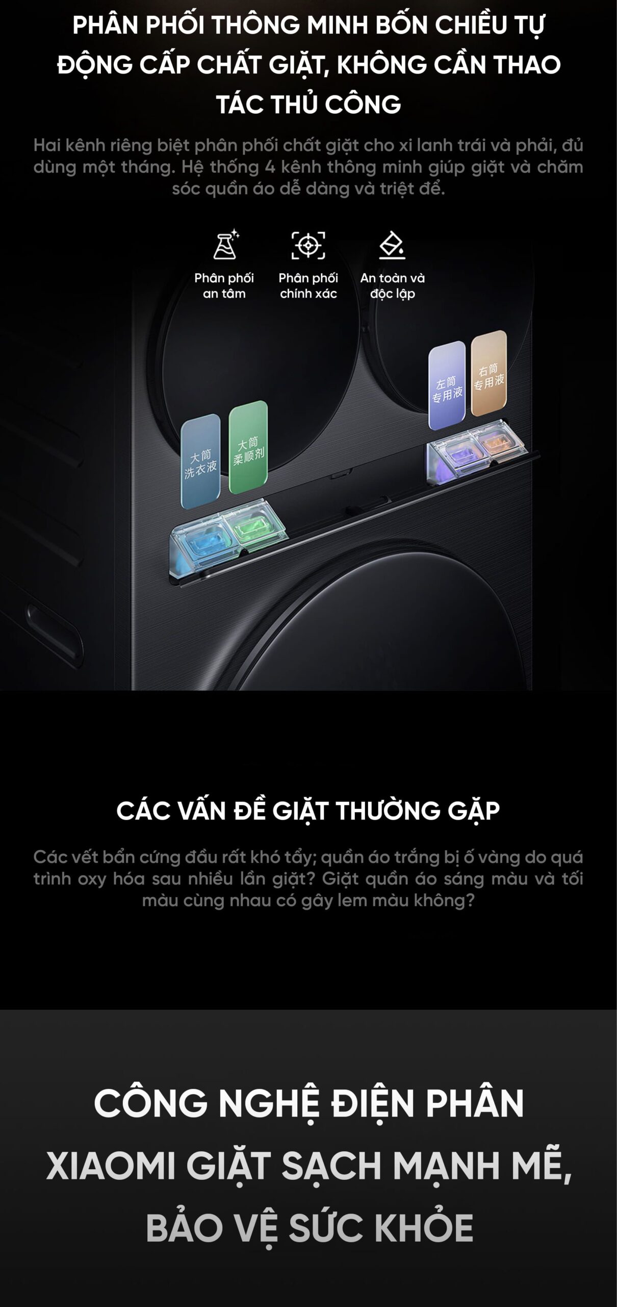 Máy giặt sấy ba vùng Xiaomi Mijia MJ202 Pro 14kg New Model 2026