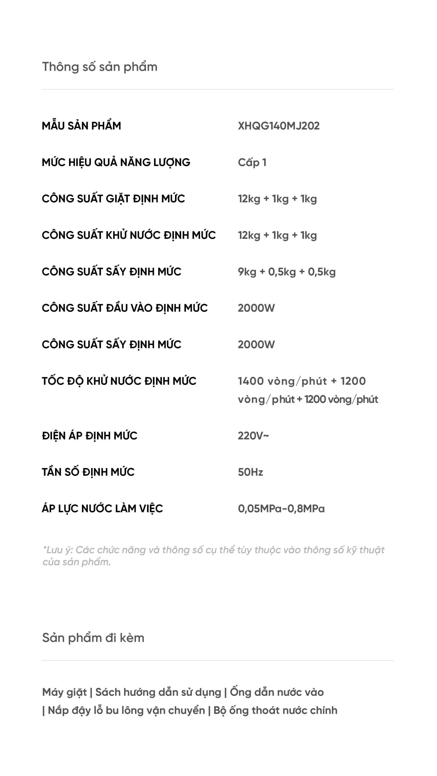 Máy giặt sấy ba vùng Xiaomi Mijia MJ202 Pro 14kg New Model 2026