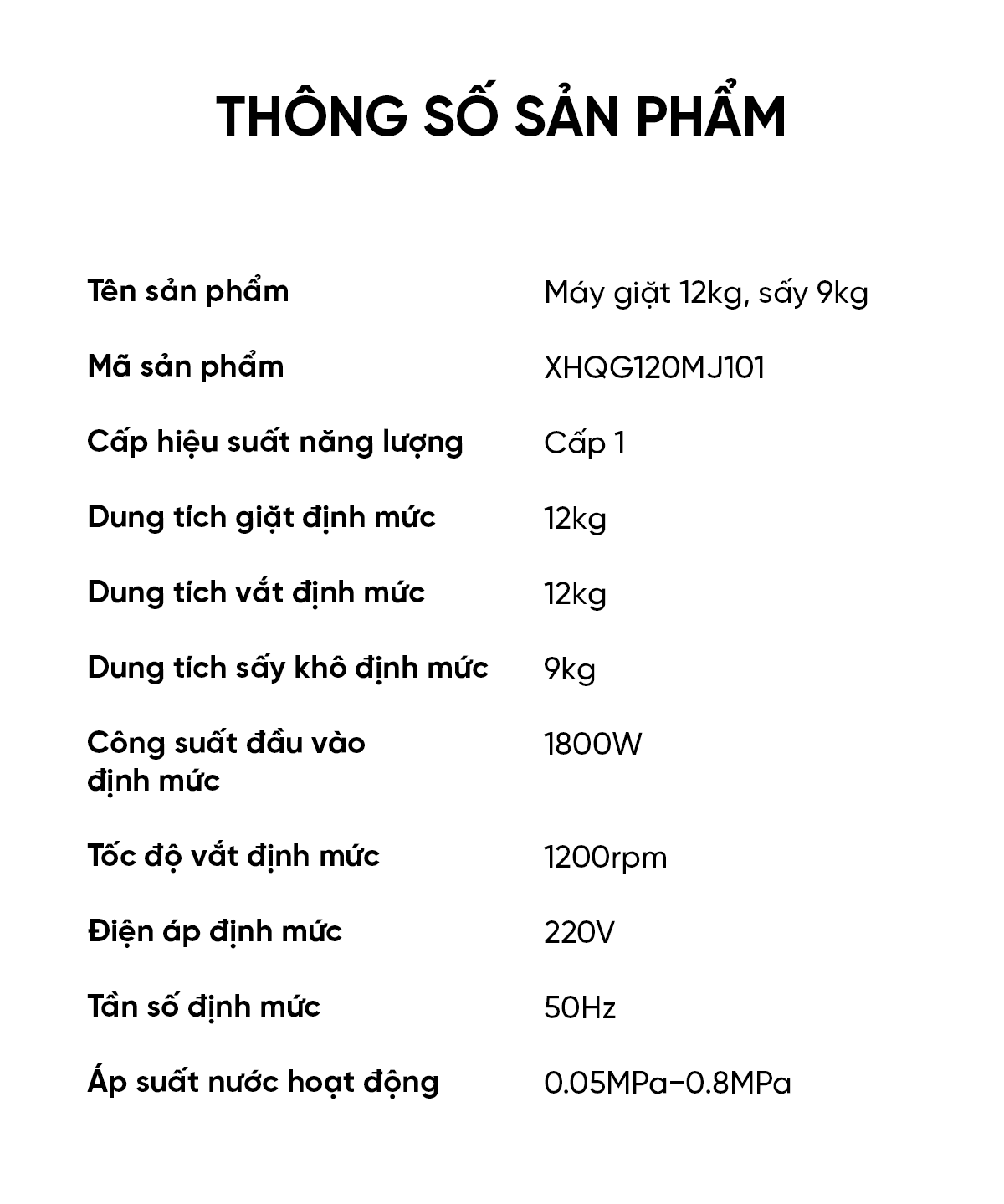 Máy Giặt Xiaomi Mija 2026 XHQG120MJ101 Giặt 12kg Sấy 9kg 26 Chế Độ Giặt